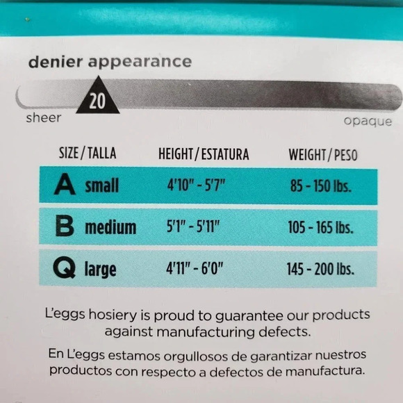 L'eggs Everyday Nude Pantyhose 4 pair NEW in Box! - Picture 3 of 5